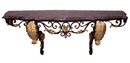 54.6489 French Wrought Iron Console with Marble Top