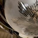 6991 Silver Over Bronze Chandelier with Female Masks