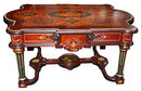 6527 19th C. American Rosewood Inlaid Coffee Table with Butterflies