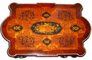 6527 19th C. American Rosewood Inlaid Coffee Table with Butterflies