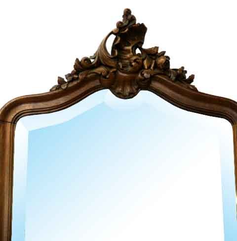 26.1198 French Walnut Dresser with 3 Part Mirror