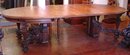 12.6568 19th C. Victorian Oak Table with Square Legs & Lion Heads