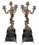 62.6431 3 Piece Marble & Bronze Figural Mantel Clock Set