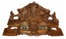 70.6607 Oak American Eagle Carved Double Inkwell