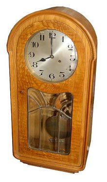 63.6629 Walnut & Burl Antique Wall Clock