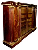 24.6610 19th C. French Empire Bookcase w/Greek Key