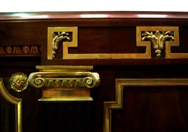 24.6610 19th C. French Empire Bookcase w/Greek Key