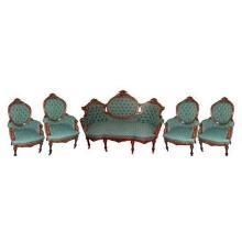 2632 Oversize 5-Pc. Rosewood Parlor Suite by John Jelliff c. 1860