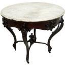 5293 Outstanding Antique Rosewood American Marble Top Center Table