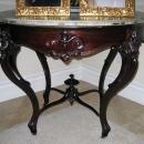 5293 Outstanding Antique Rosewood American Marble Top Center Table