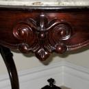 5293 Outstanding Antique Rosewood American Marble Top Center Table
