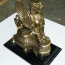 4996 Antique 19th C. Bronze Griffin Chenets