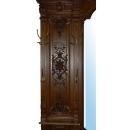 7055 French Style Carved Walnut & Marble Hall Mirror