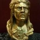 7071 Bronze Indian Head Inkwell with Marble Base