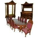 7200 American Victorian 13-piece Heavily Carved Oak Dining Suite By R.J. Horner