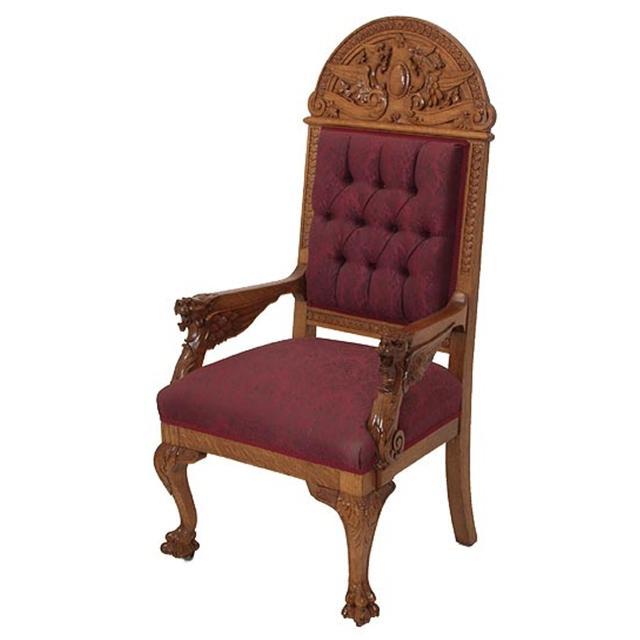 7200 American Victorian 13-piece Heavily Carved Oak Dining Suite By R.J. Horner