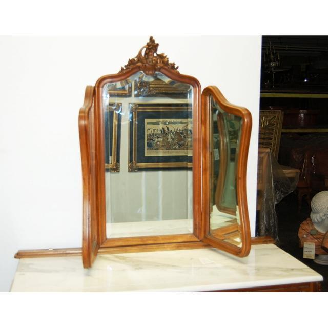 26.1198 French Walnut Dresser with 3 Part Mirror