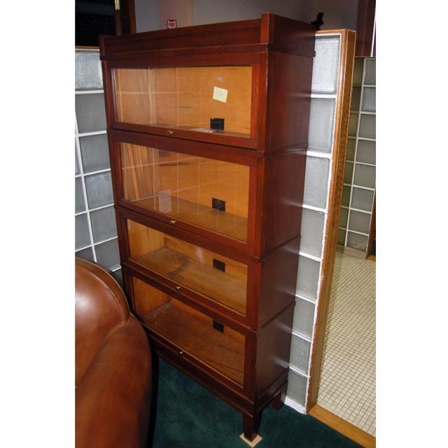 22.3001 Early 20th C. Curio Cabinet or Bookcase with Glass Doors