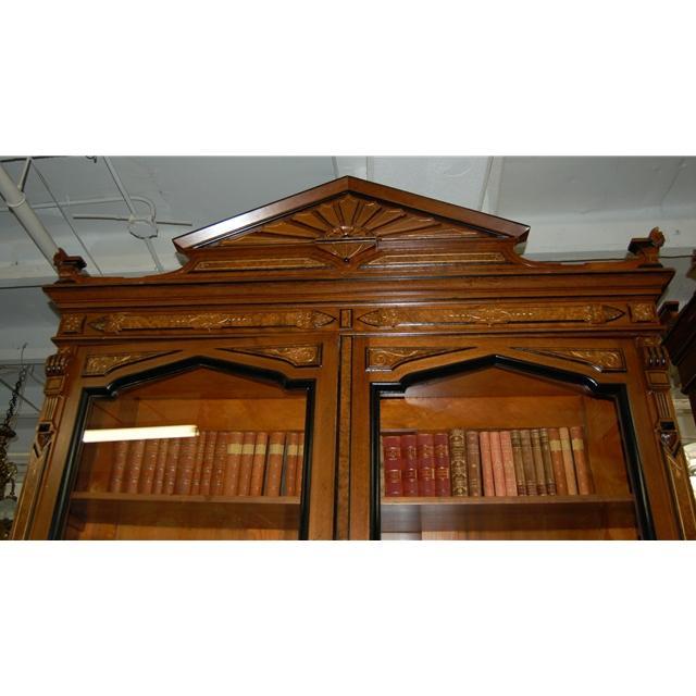 116 Pair of Renaissance Revival Breakfront Bookcases