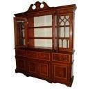 24.7181Antique English Inlaid Mahogany Bookcase