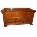 26.5759 19th C. American Quartersawn Oak Sideboard
