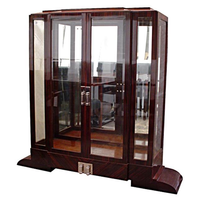 6055 11-Piece Ebony d'Massacar Art Deco Dining Set by Dominique