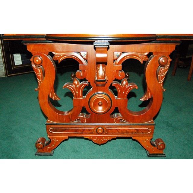 12.5803 Large Antique Walnut Victorian Writing Table Attr: Thomas Brooks