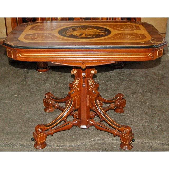 13.266 Antique Inlaid Center Table