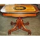 13.267 Antique 19th C. American Renaissance Revival Inlaid Center Table