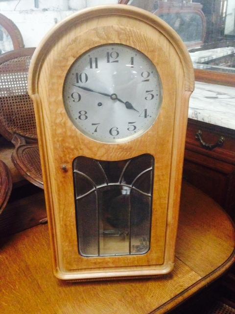 63.6629 Walnut & Burl Antique Wall Clock