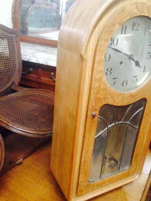 63.6629 Walnut & Burl Antique Wall Clock