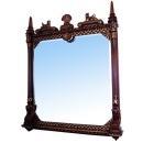 6932 Carved Egyptian Revival Over Mantel Mirror
