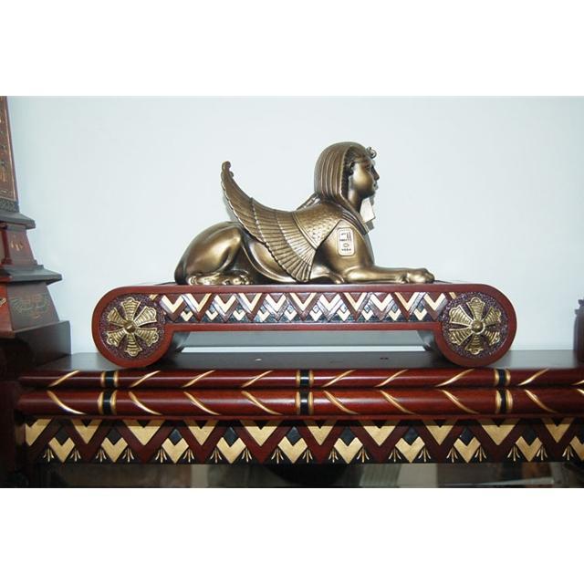 6932 Carved Egyptian Revival Over Mantel Mirror