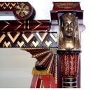 6932 Carved Egyptian Revival Over Mantel Mirror