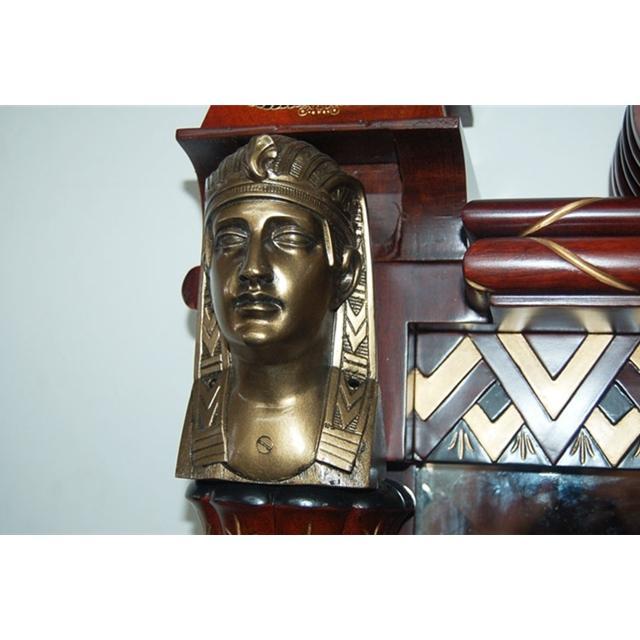 6932 Carved Egyptian Revival Over Mantel Mirror