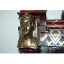 6932 Carved Egyptian Revival Over Mantel Mirror