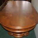 11.4562 Burled Walnut Rectangular Table with Curved Edges