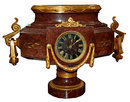 6644 French Empire Marble and Bronze Clock