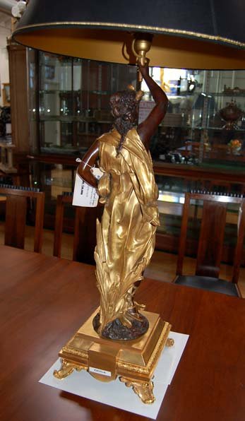 56.6654 Pair of Figural Bronze Lamps