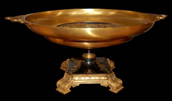 82.6648 French Bronze Round Empire Coupe Dish