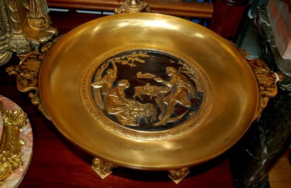 82.6648 French Bronze Round Empire Coupe Dish