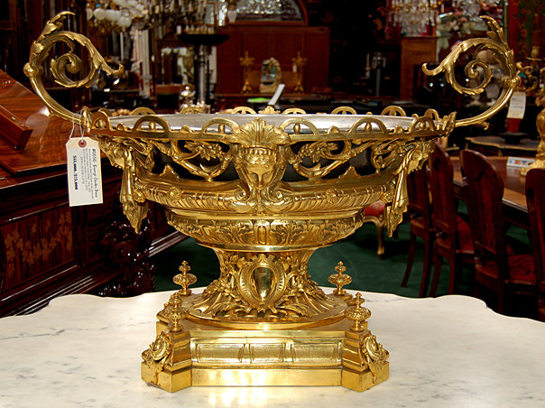 6656 Jardiniere by Henri Picard, Gilt-Bronze, French c. 1865