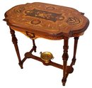 17.6684 19th C. Mid-Sized Inlaid American Victorian Center Table