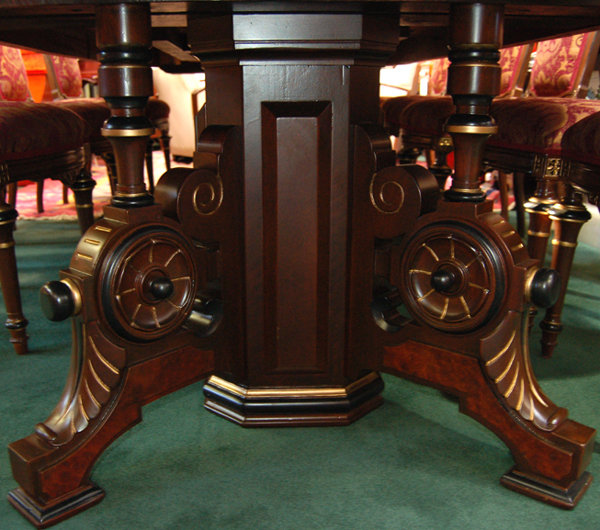 42.5424 13-Pc. Walnut Renaissance Revival Dining Set c. 1880