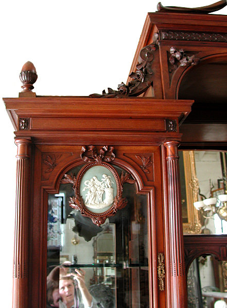 24.5797 Antique French Cabinet with Wedgwood Plaques