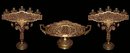 82.6147 3 Piece Bronze Candelabra Set with Center Bowl