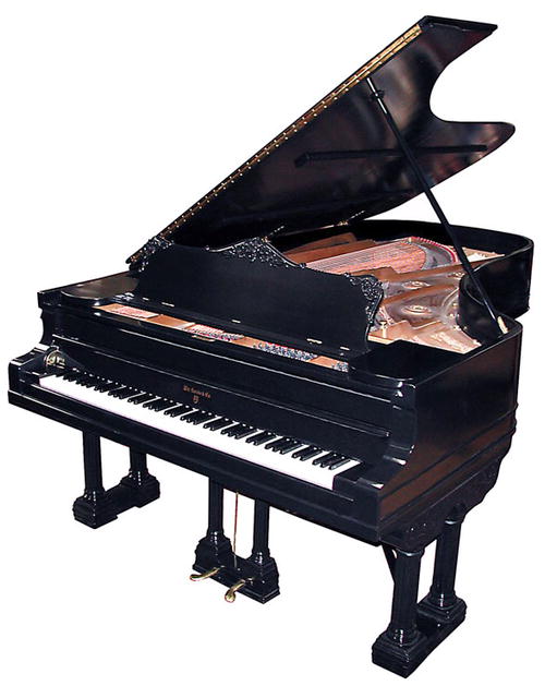 79.3592 Antique Black Knabe Concert Grand Piano