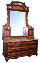 50.6724 American Eastlake Inlaid Bedset by Berkey & Gay