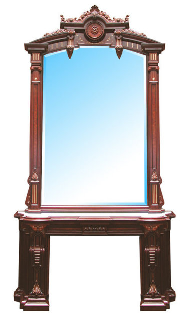 72.4878 Victorian Mantel and Over Mirror