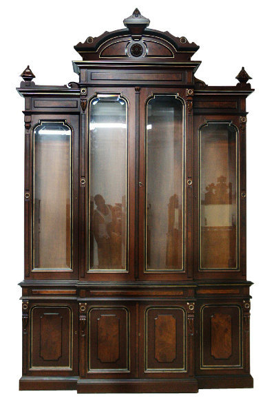 24.5064 19th C. American Renaissance Revival 4 Door Bookcase
